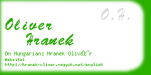 oliver hranek business card